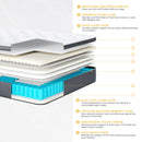 Povirt Twin Mattress, 10 Inch Cool Memory Foam Innerspring Hybrid Mattress for Pressure Relief, 7-Zone Extra Edge Support Medium Firm Twin Bed Mattress in a Box, 10-Year Support, 100-Night Trial