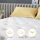 Povirt Twin Mattress, 10 Inch Cool Memory Foam Innerspring Hybrid Mattress for Pressure Relief, 7-Zone Extra Edge Support Medium Firm Twin Bed Mattress in a Box, 10-Year Support, 100-Night Trial